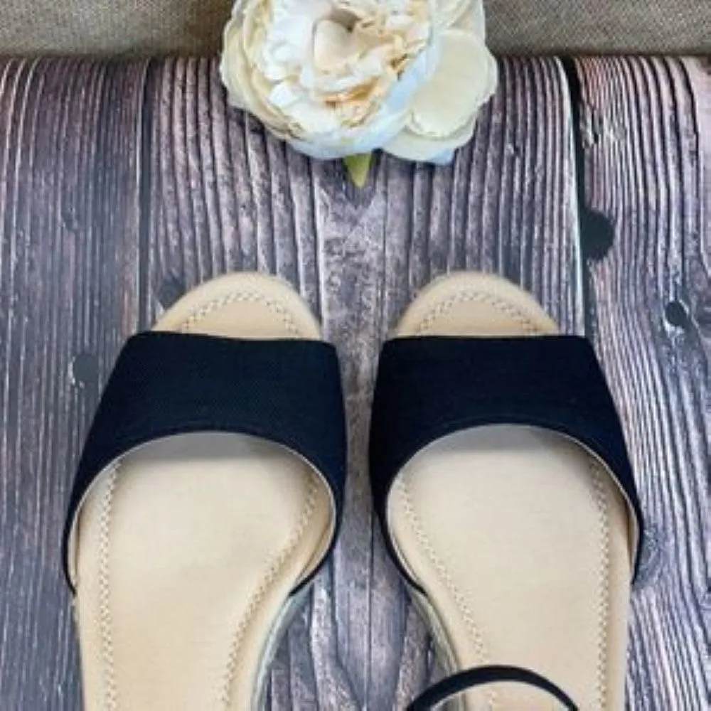 Charter Club Black Luchia Platform Wedge Sandals 11M