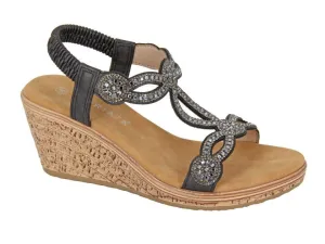 Cipriata L524A Womens Jewelled Slingback Sandal
