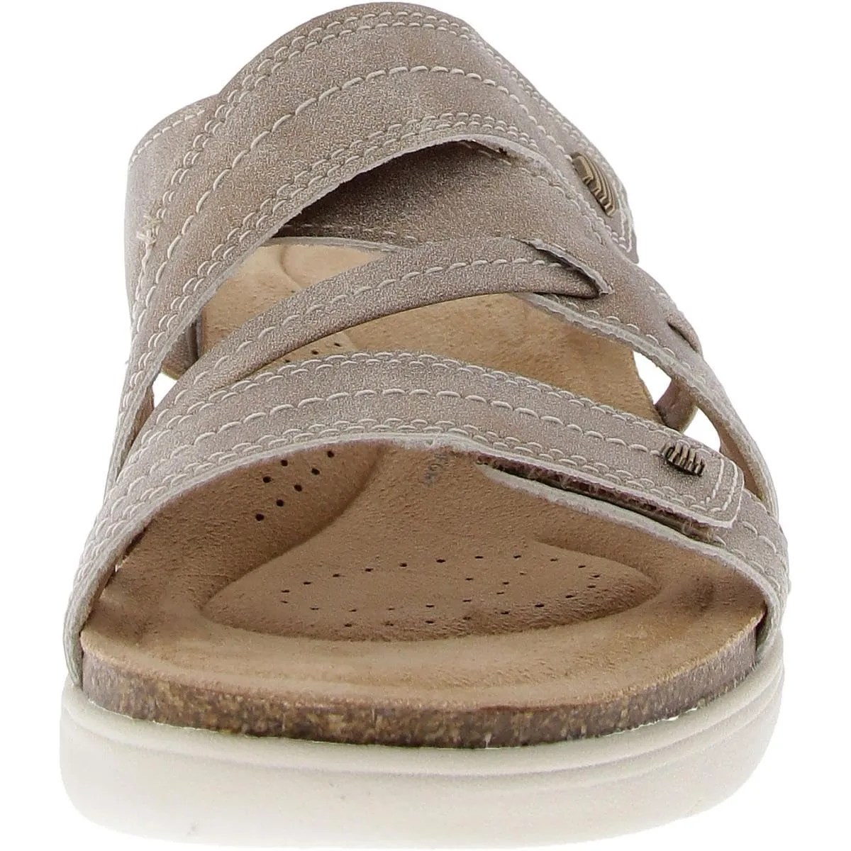 Clarks Women's April Willow Slide Sandal, Bronze Metallic Textile, 5