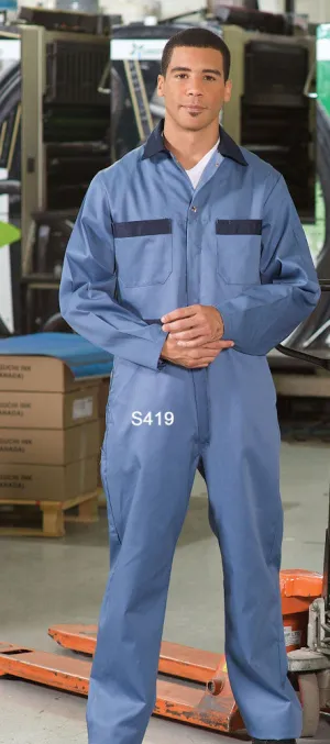 Contrast Trim Coveralls
