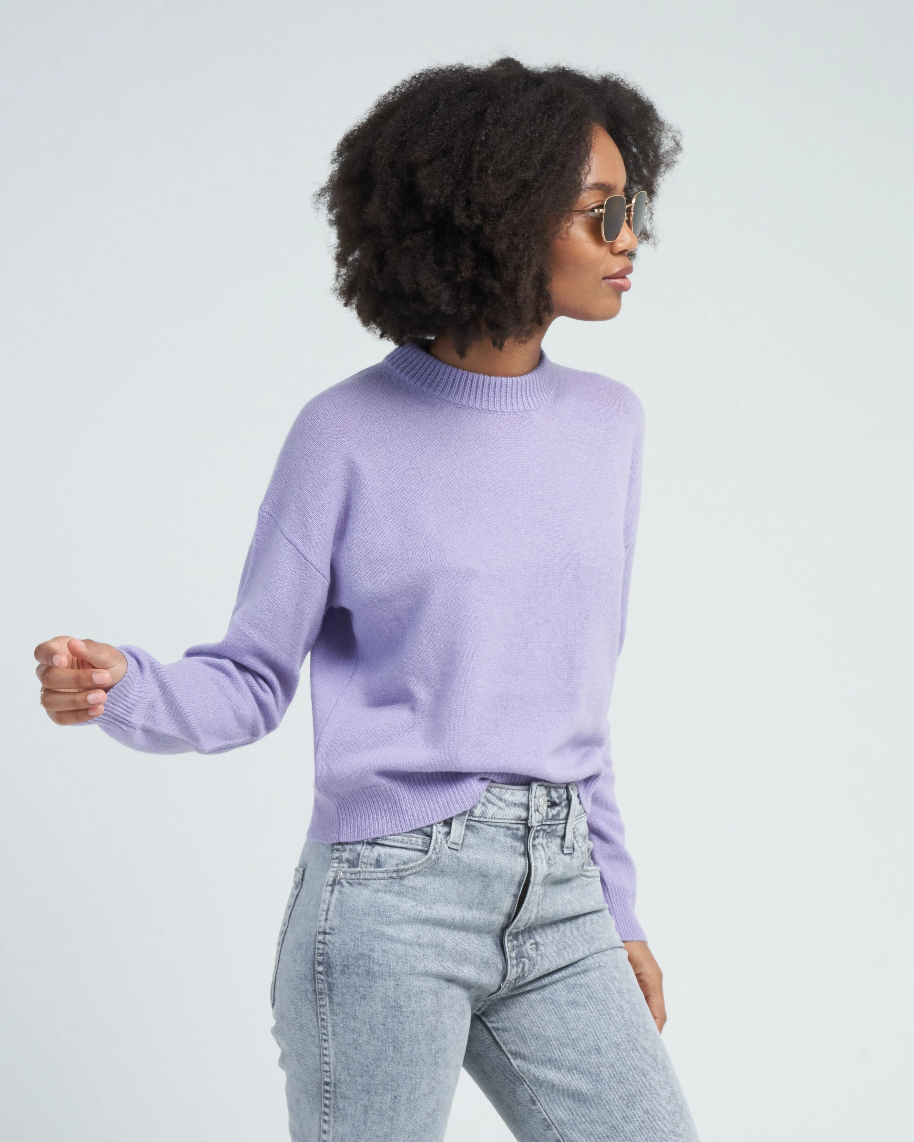 crewneck sweater - lilac