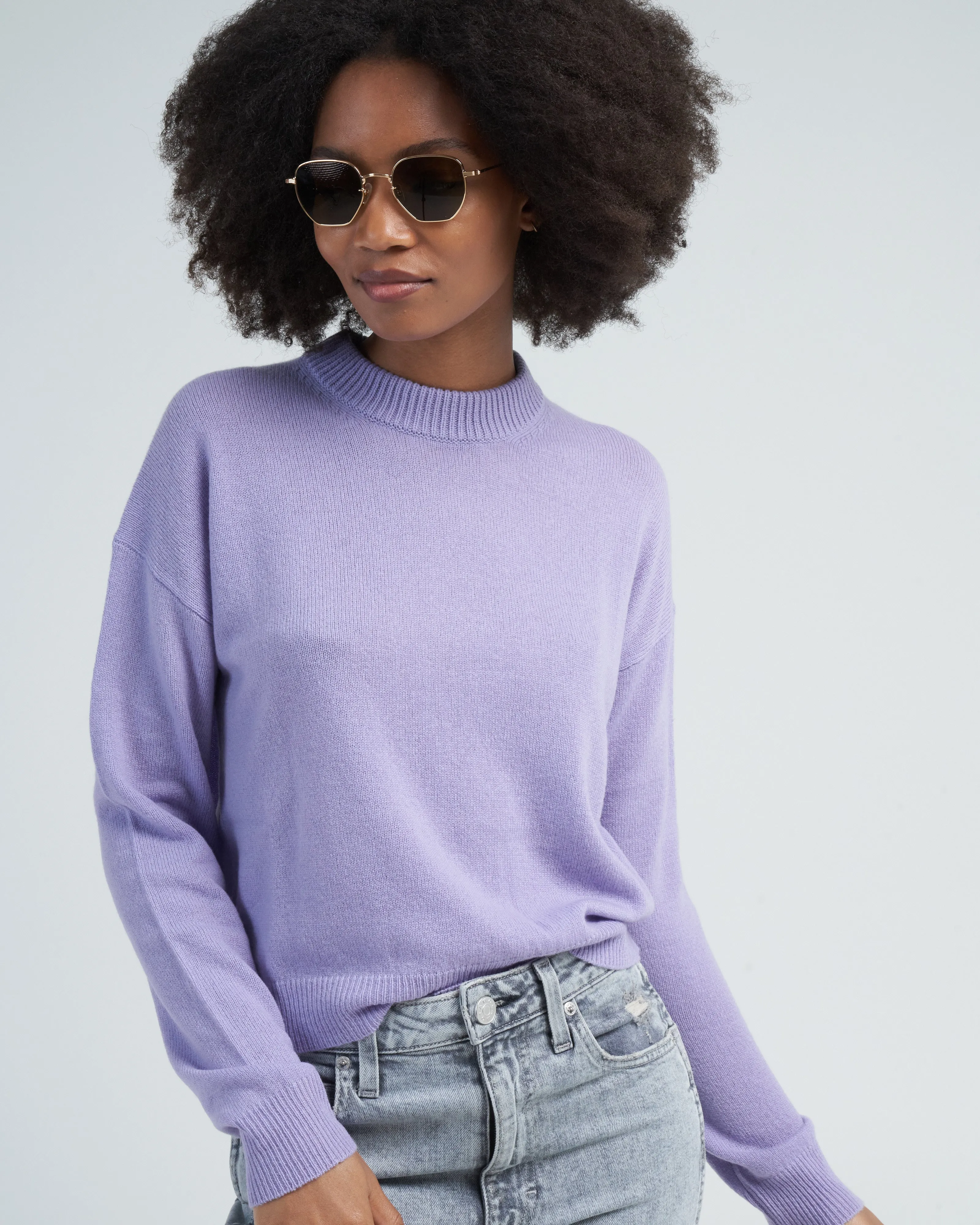 crewneck sweater - lilac