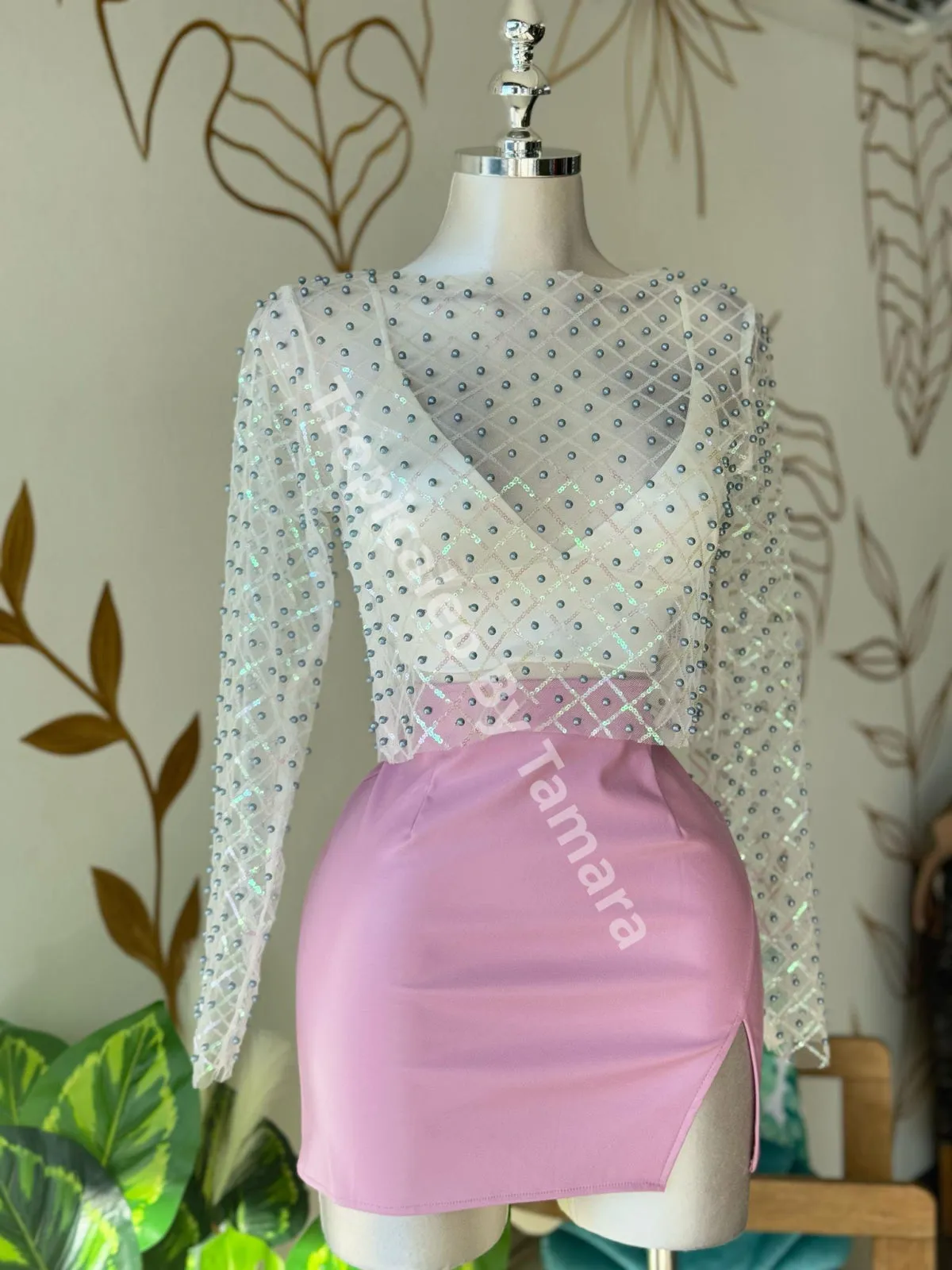 Crystal Mesh Top