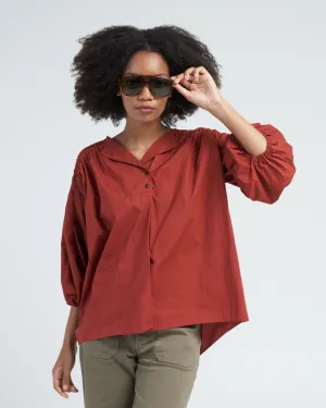 dalen woven top - terracotta