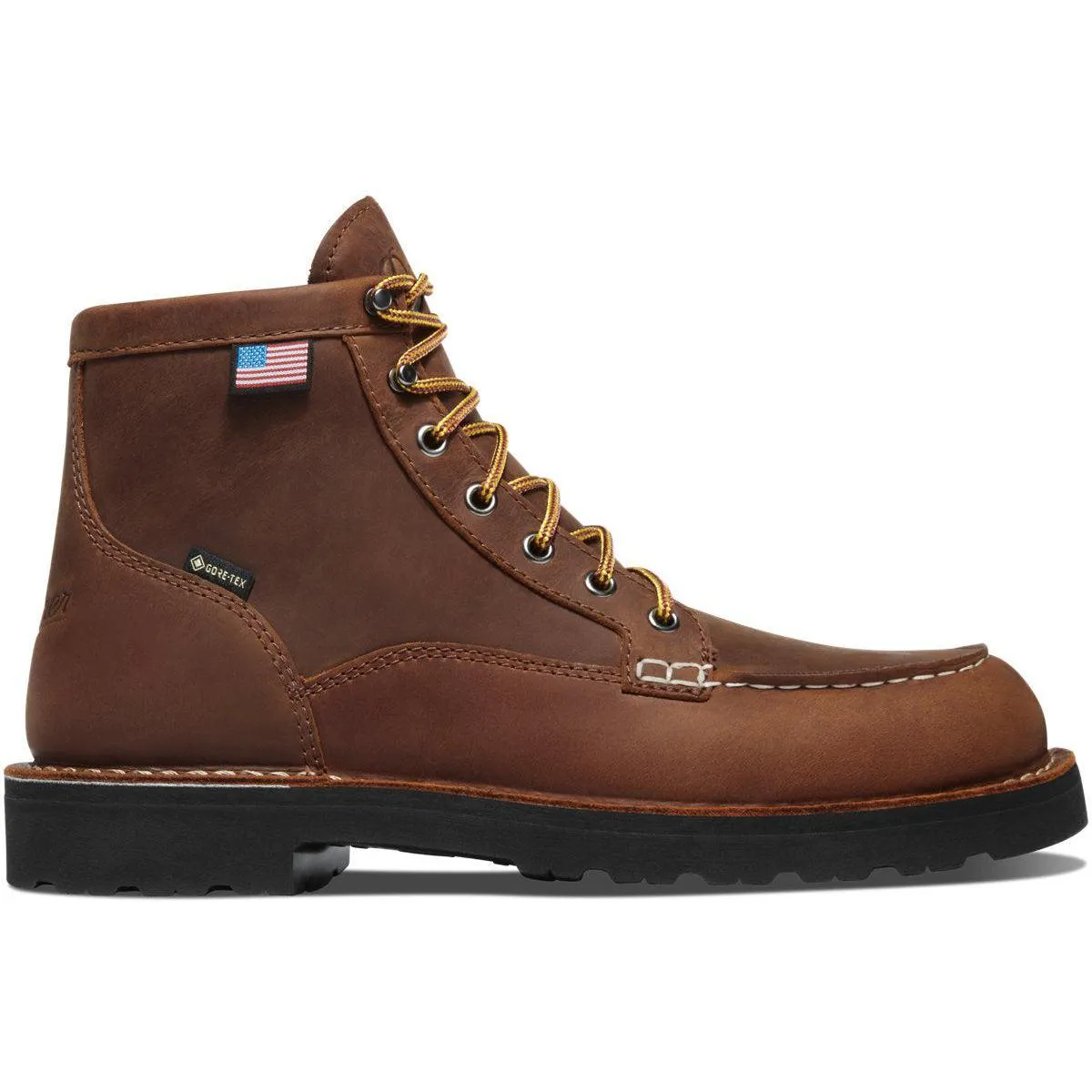 Danner Men's Bull Run GORE-TEX® 6" Steel Toe Waterproof Work Boot - Tobacco - 15593