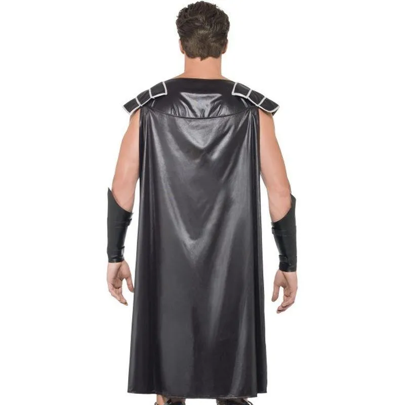 Dark Gladiator Costume Adult Black Tunic Cape Armcuffs