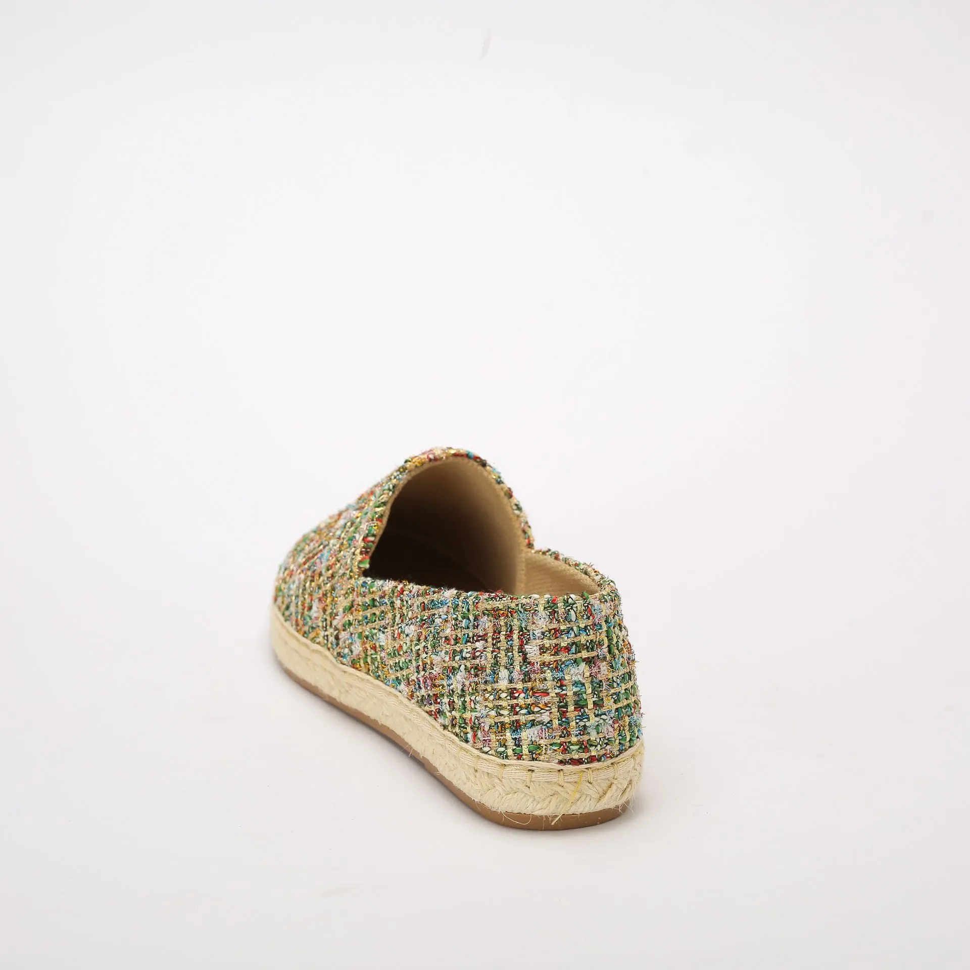 Dark Glittery Slip On Espadrilles