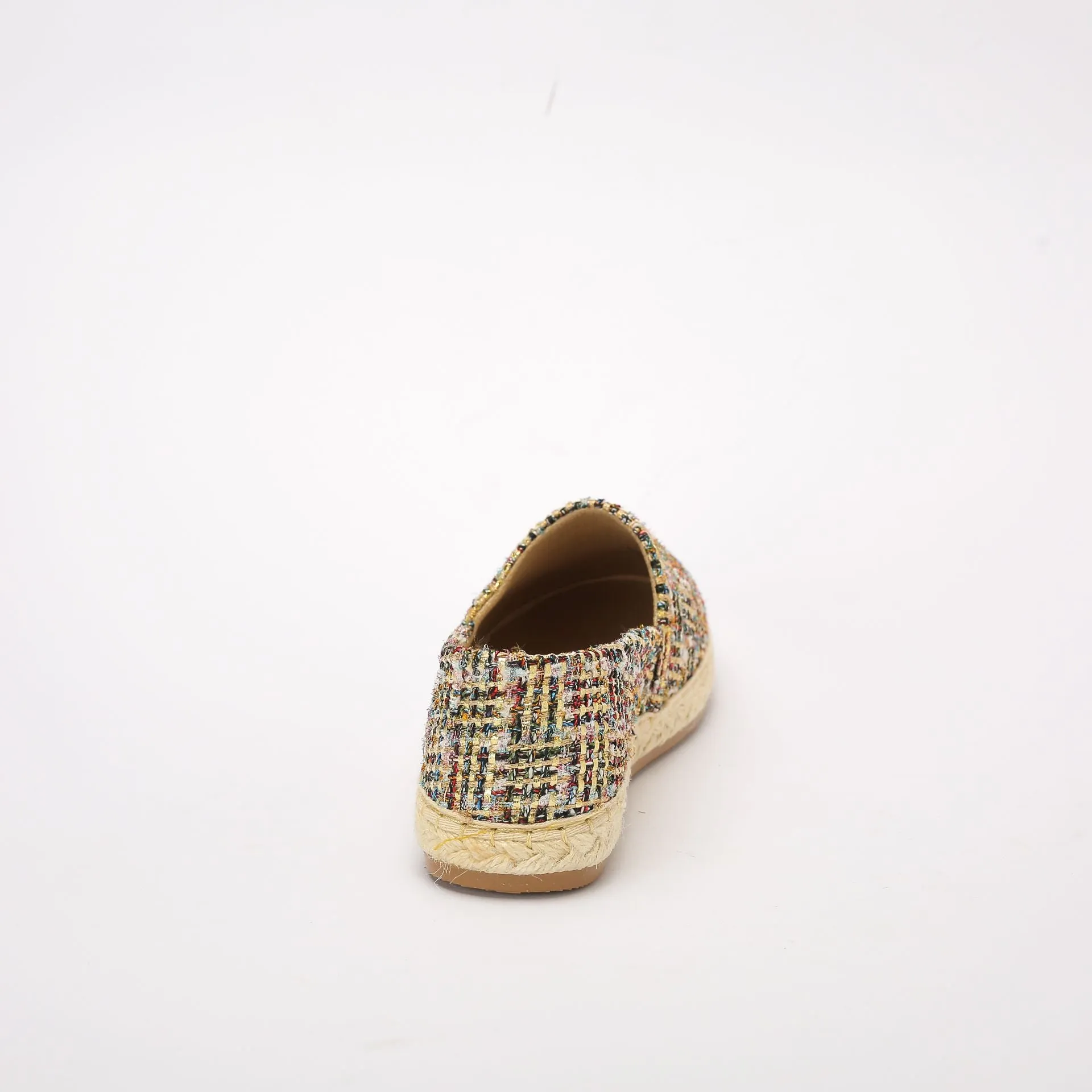 Dark Glittery Slip On Espadrilles