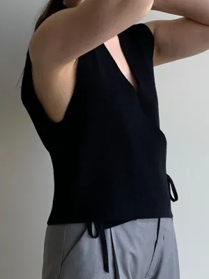 Deiji Studios knit wrap top