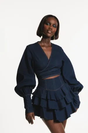Denim DANA Wrap top