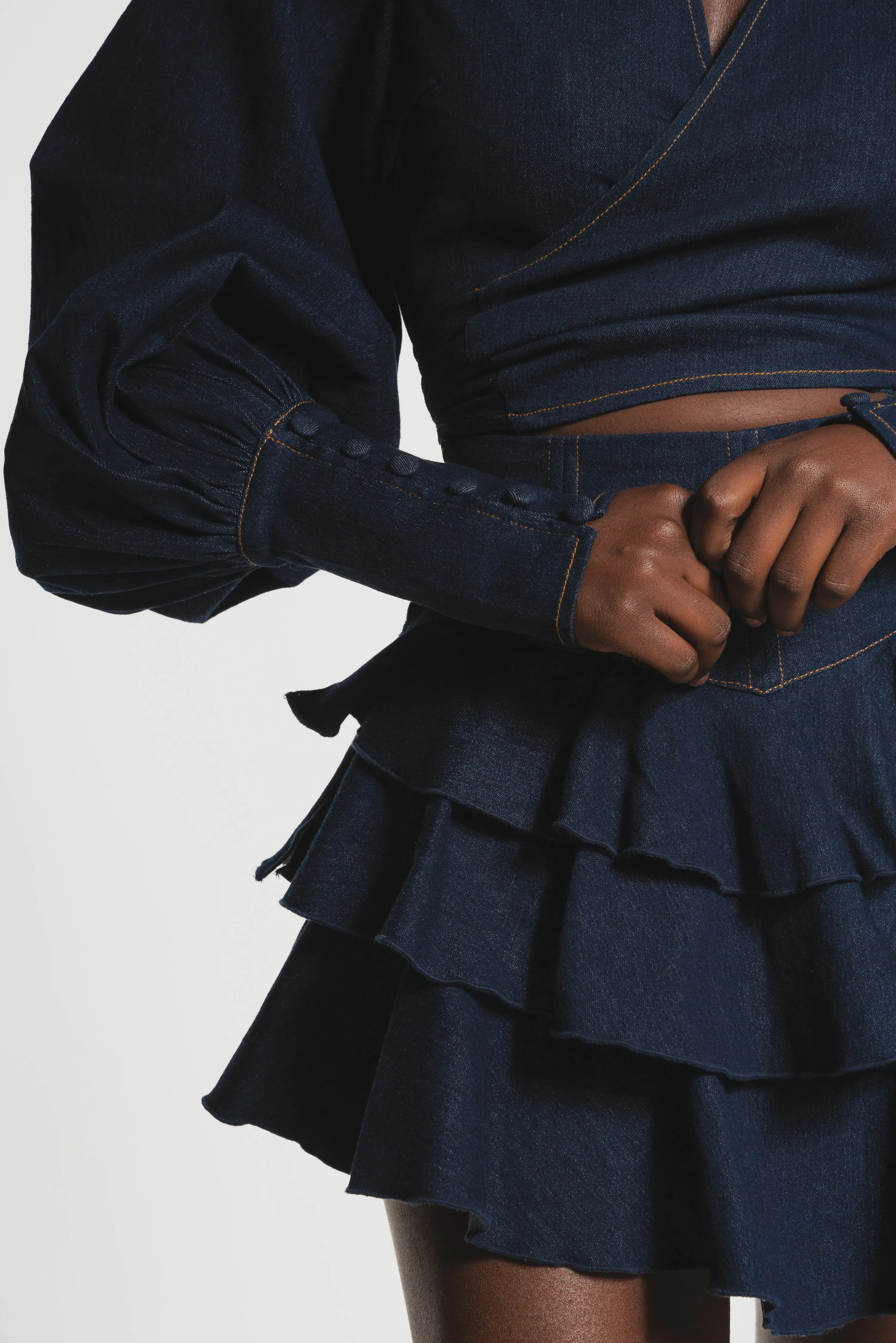 Denim DANA Wrap top