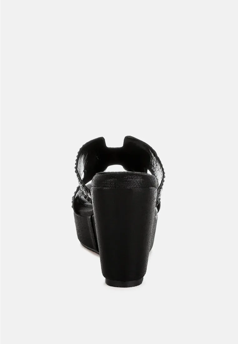 Diamante & Rhinestone Detail Cut-Out Sandals By RAG