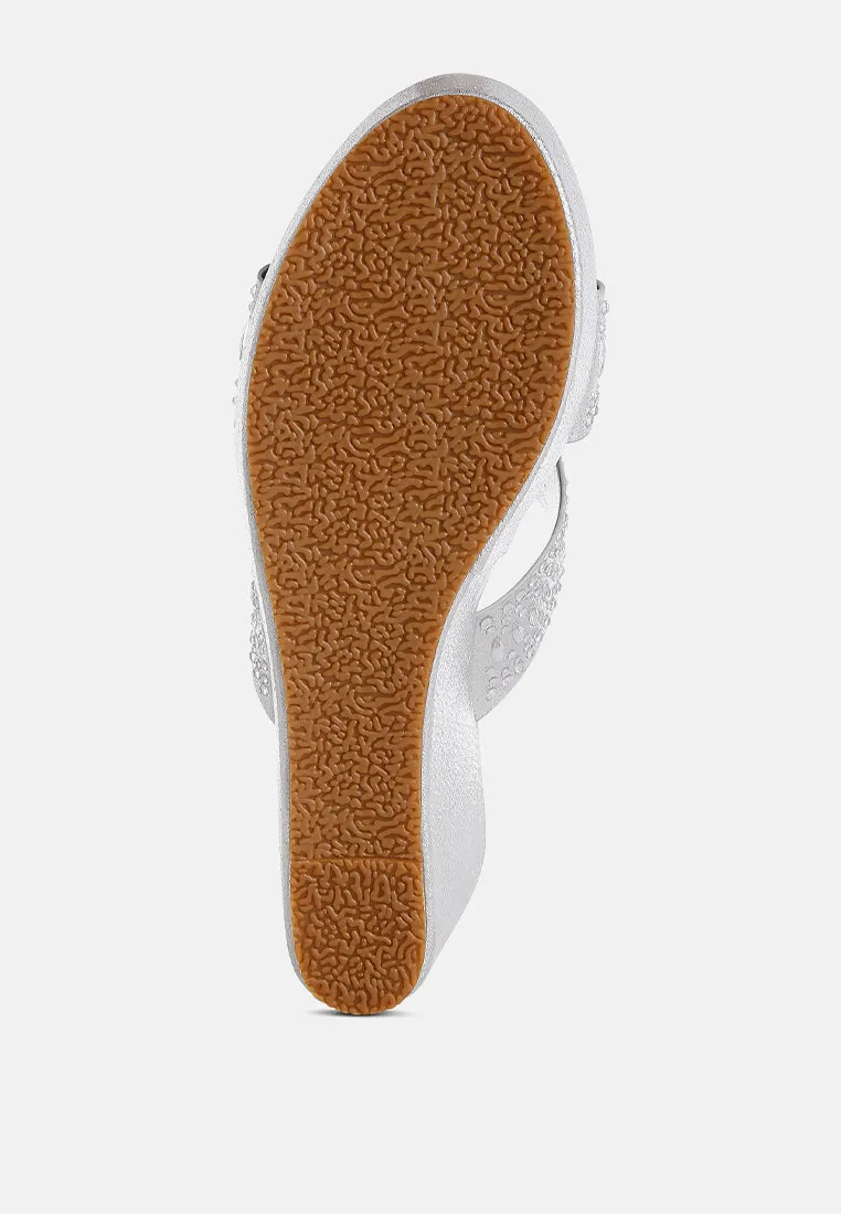 Diamante & Rhinestone Detail Cut-Out Sandals By RAG