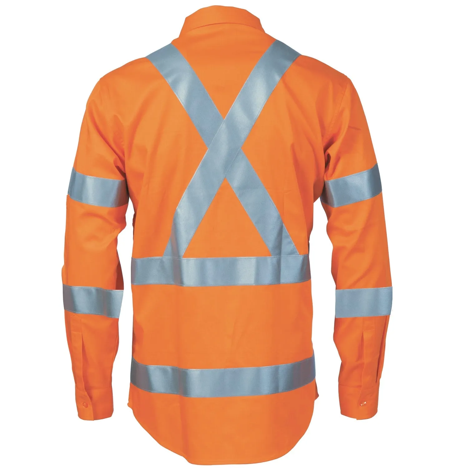 DNC Hivis L/W Bio-motion Shoulder Stripe & "X" Back Shirt (3744)