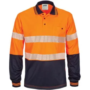 Dnc Hivis Segment Taped Mircomesh Polo- L/S (3513)