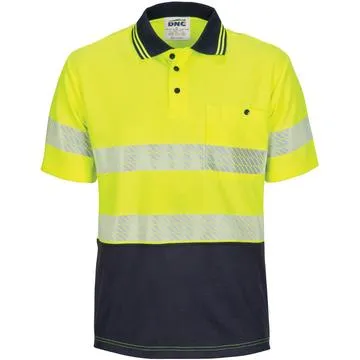 Dnc Hivis Segment Taped Mircomesh Polo-Short Sleeve (3511)