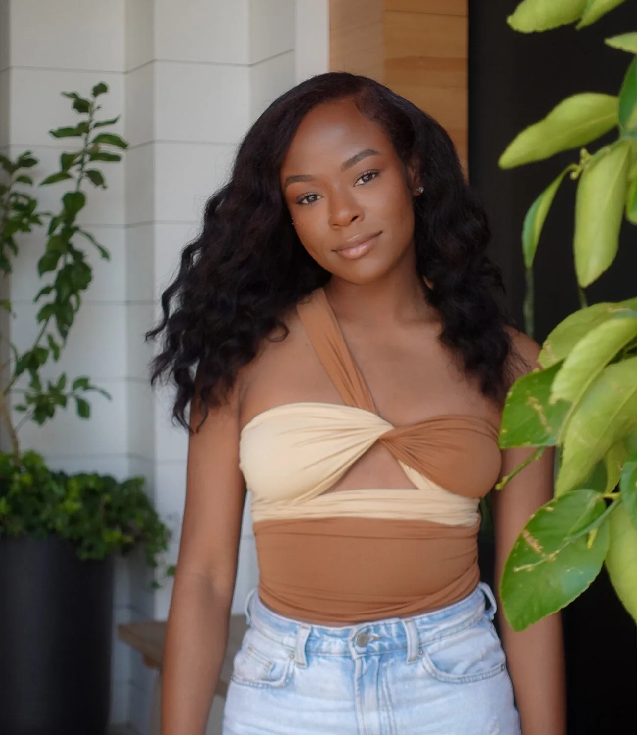 Do It Yourself Wrap Top(Tan/Nude)
