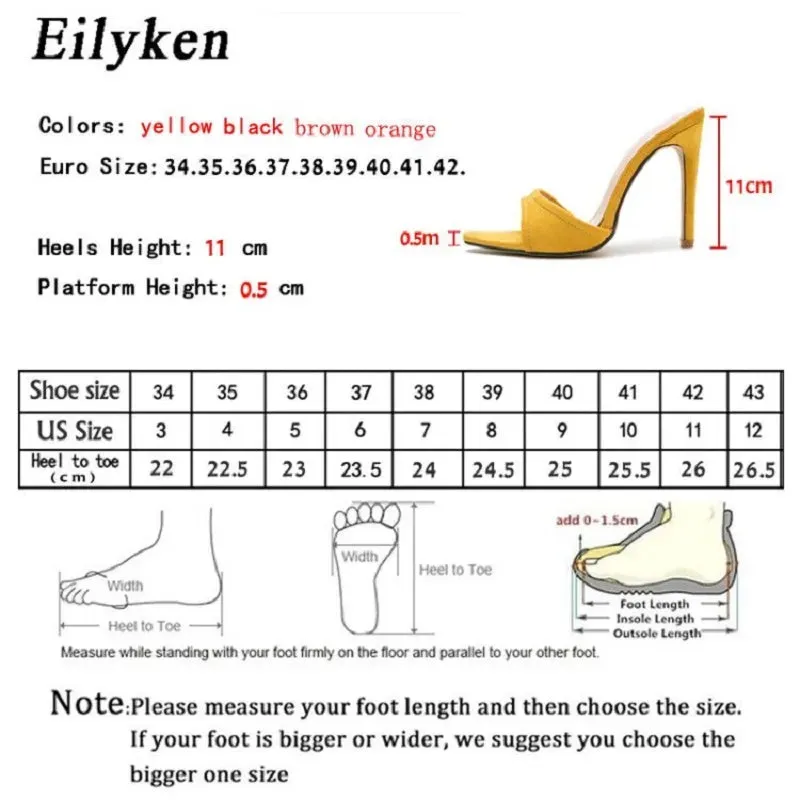 Eilyken Pointed Toe High-Heel Party Slide Mules (Size 35-42)