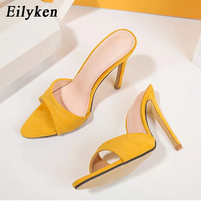 Eilyken Pointed Toe High-Heel Party Slide Mules (Size 35-42)