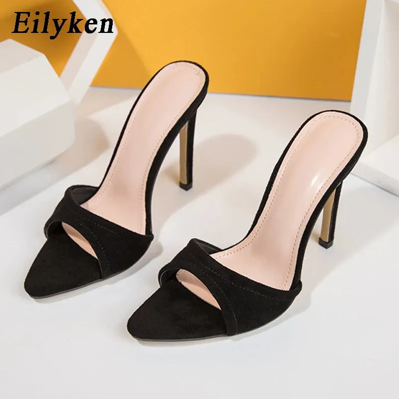Eilyken Pointed Toe High-Heel Party Slide Mules (Size 35-42)