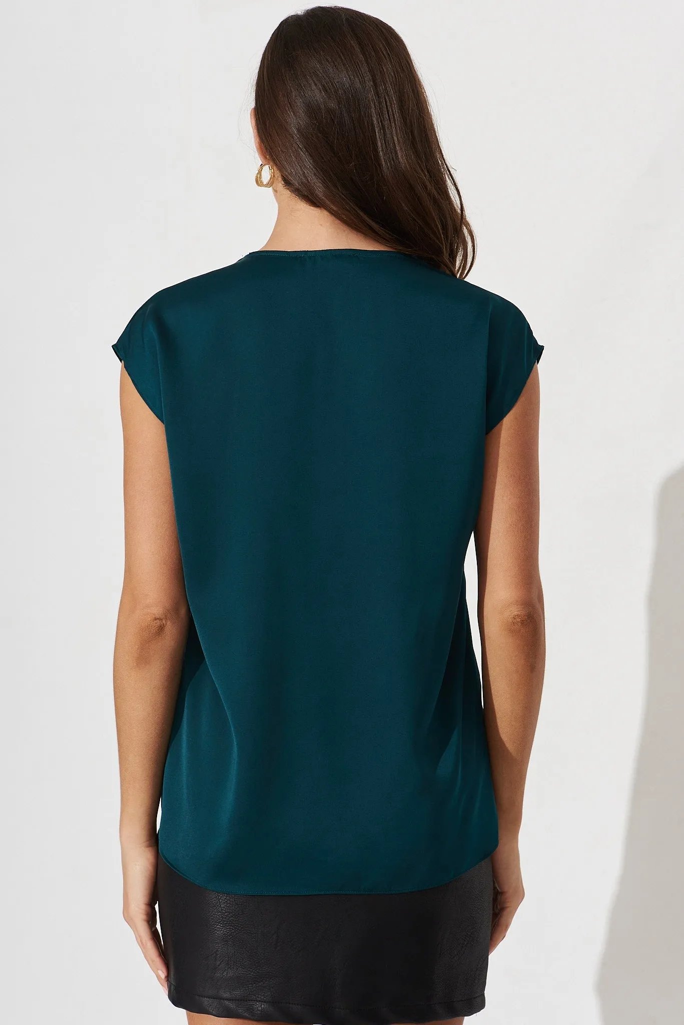 Emerald Satin Indiana Blouse