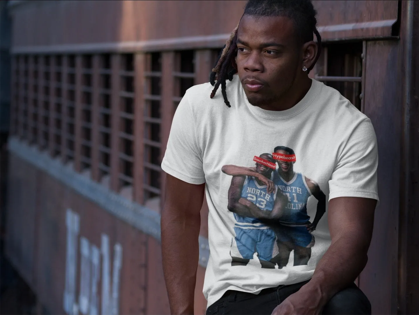 Exclusive "SNEAKERHEAD vs HYPEBEAST (UNC)" LE Shirt
