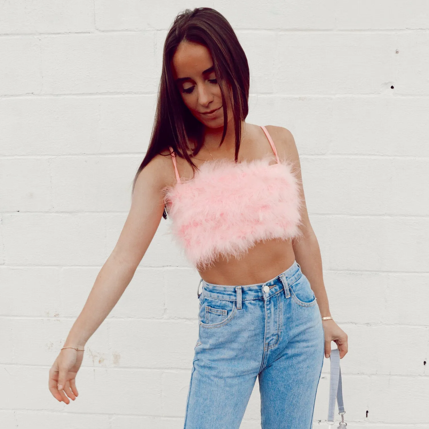 Flamingo Pink Fluff Top