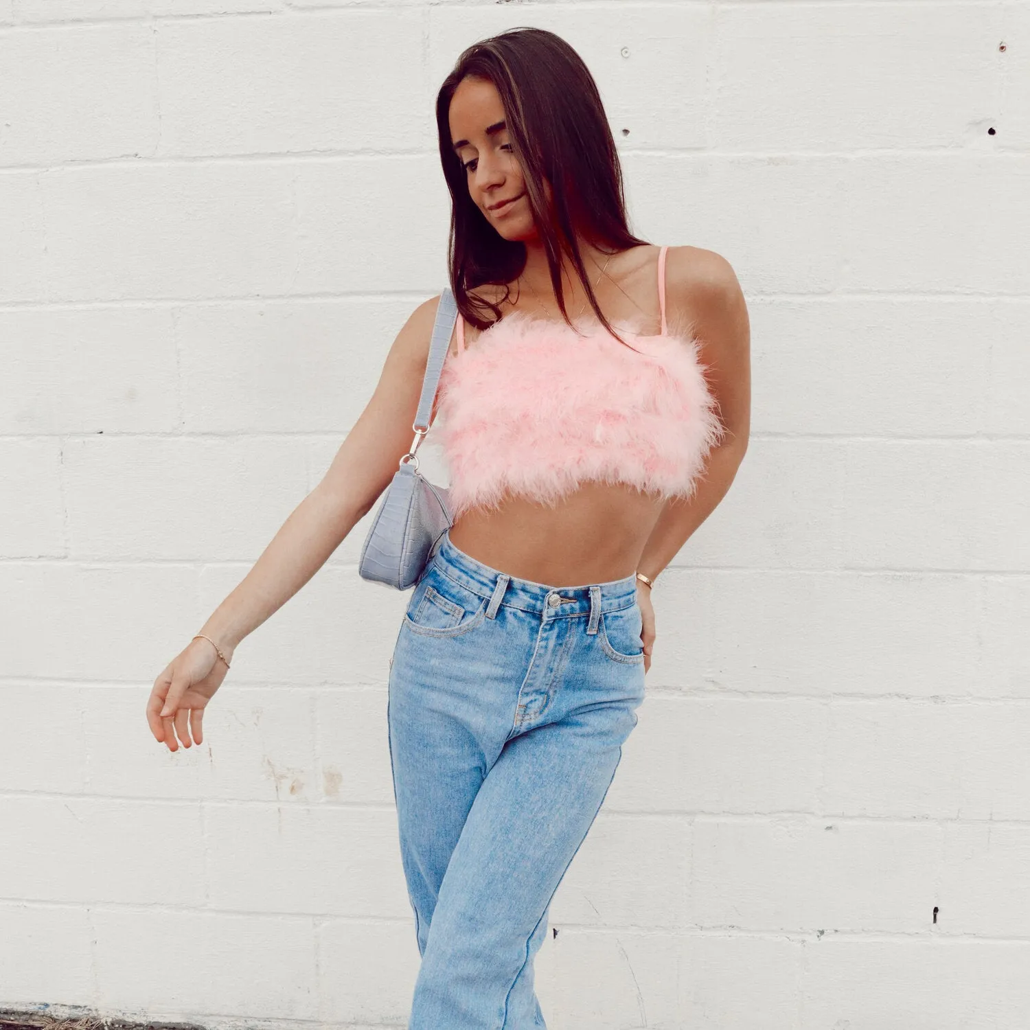 Flamingo Pink Fluff Top