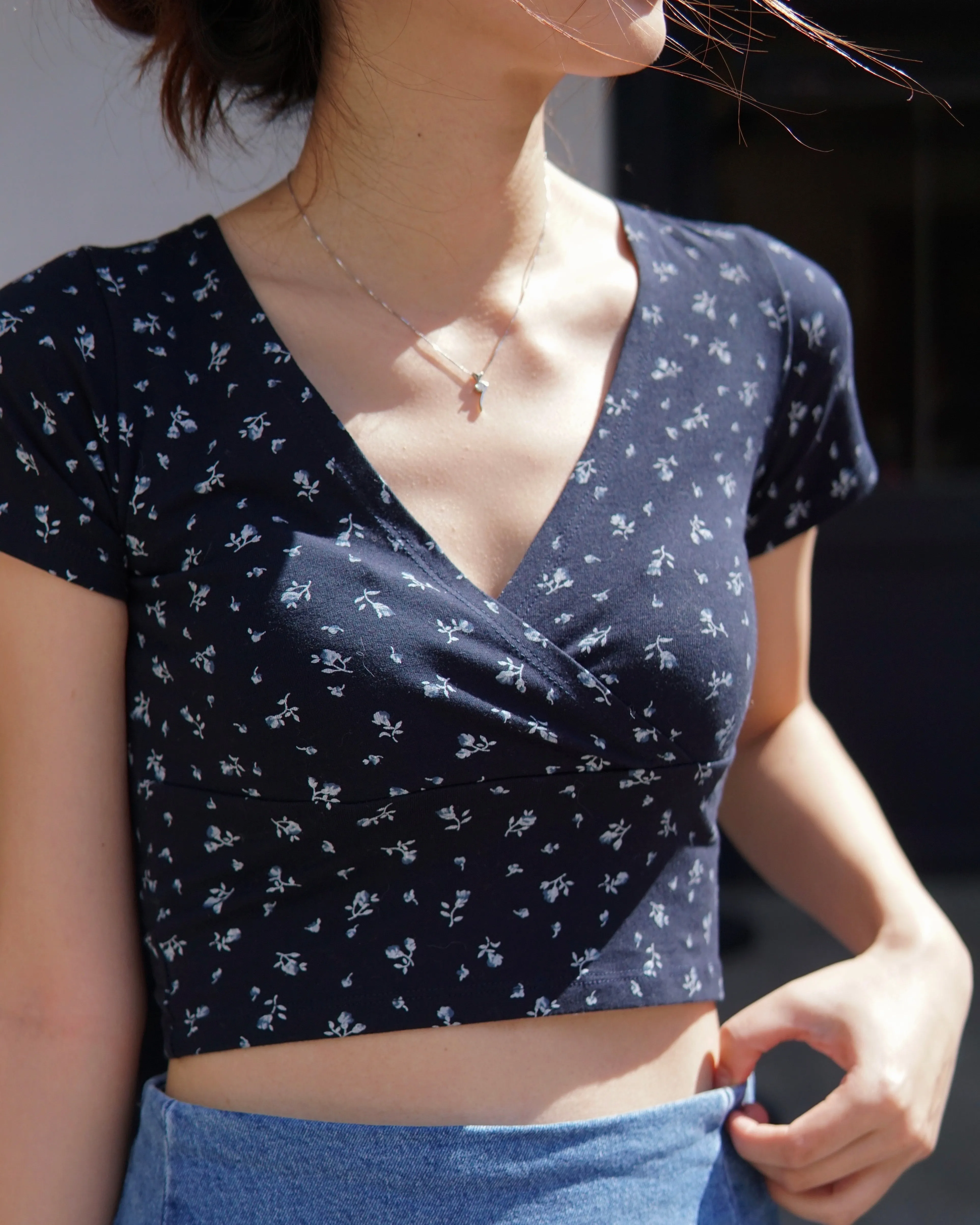 Floral Wrap Top