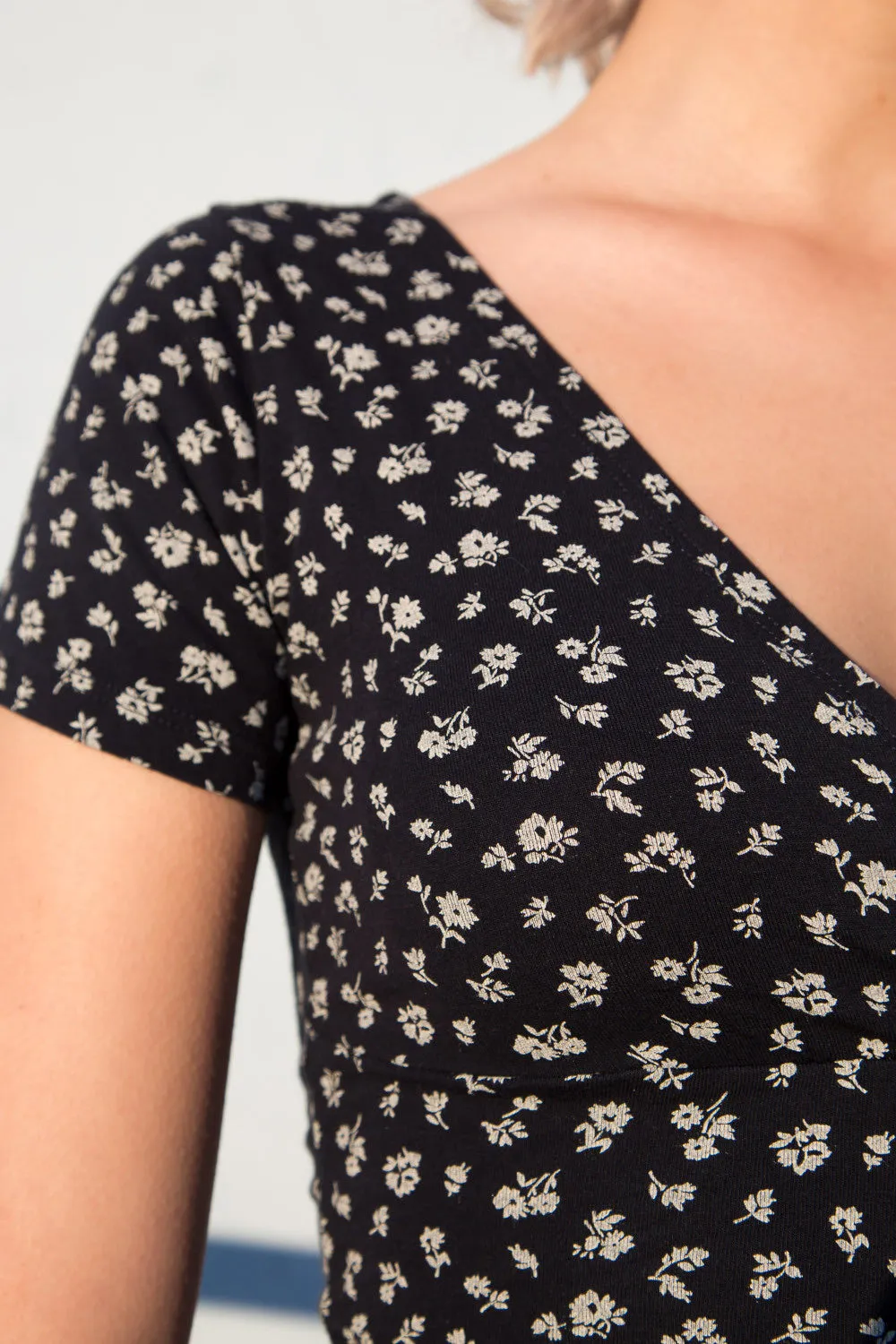 Floral Wrap Top
