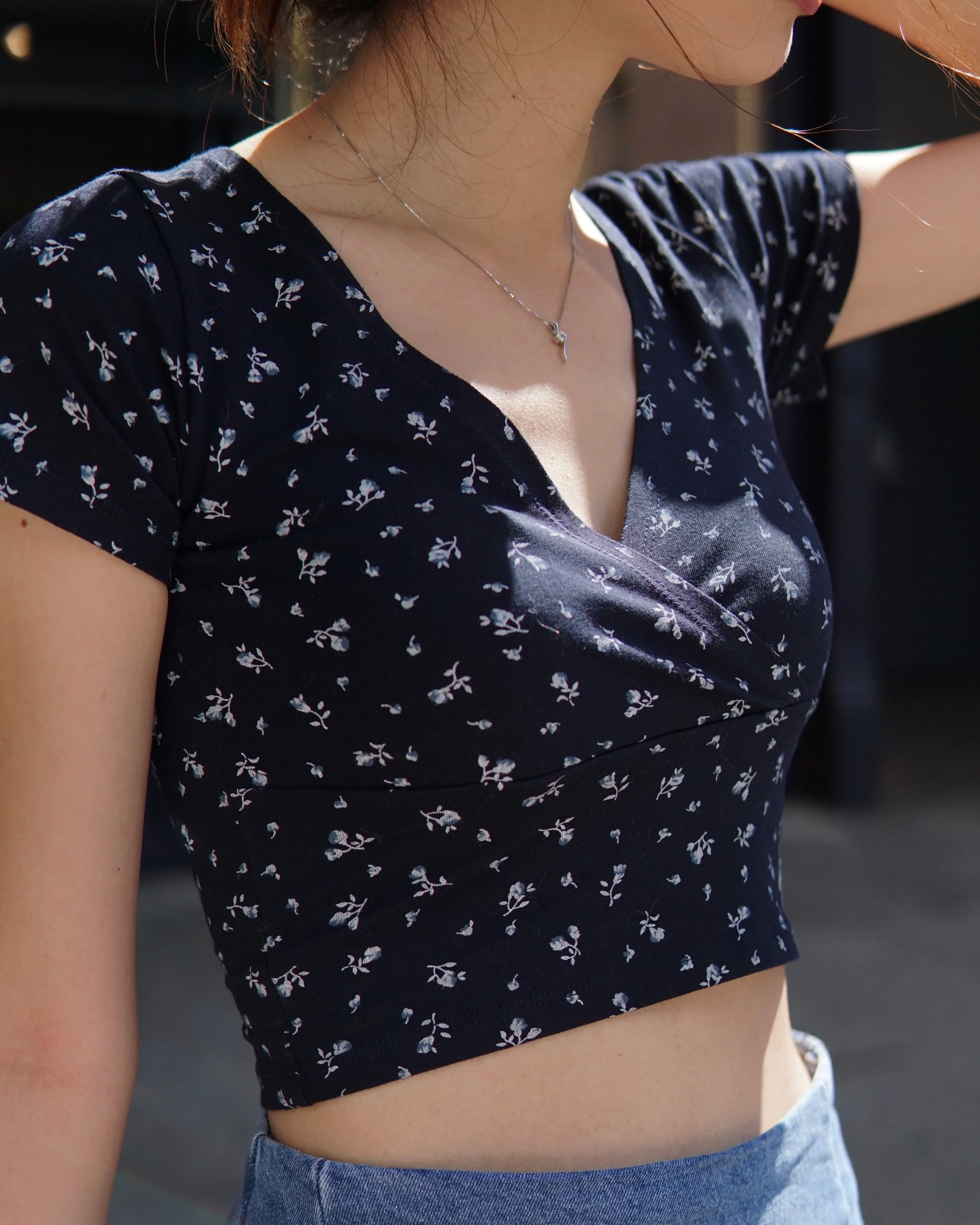 Floral Wrap Top