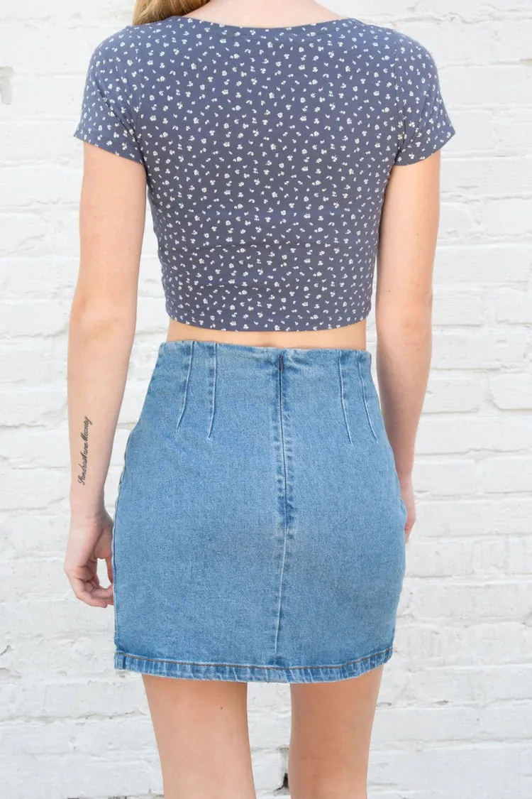 Floral Wrap Top