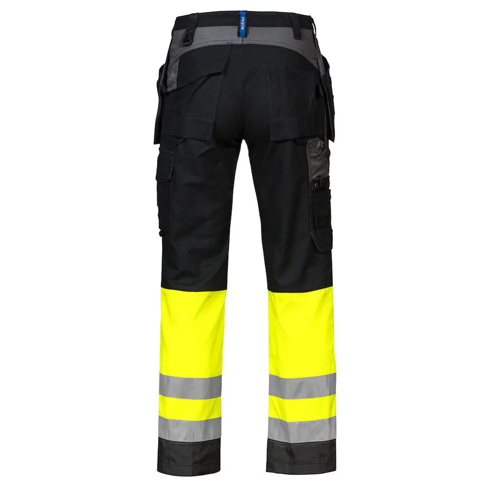 Full Weight Multi Pocket Pants, Hi-Vis Bottom - 6522