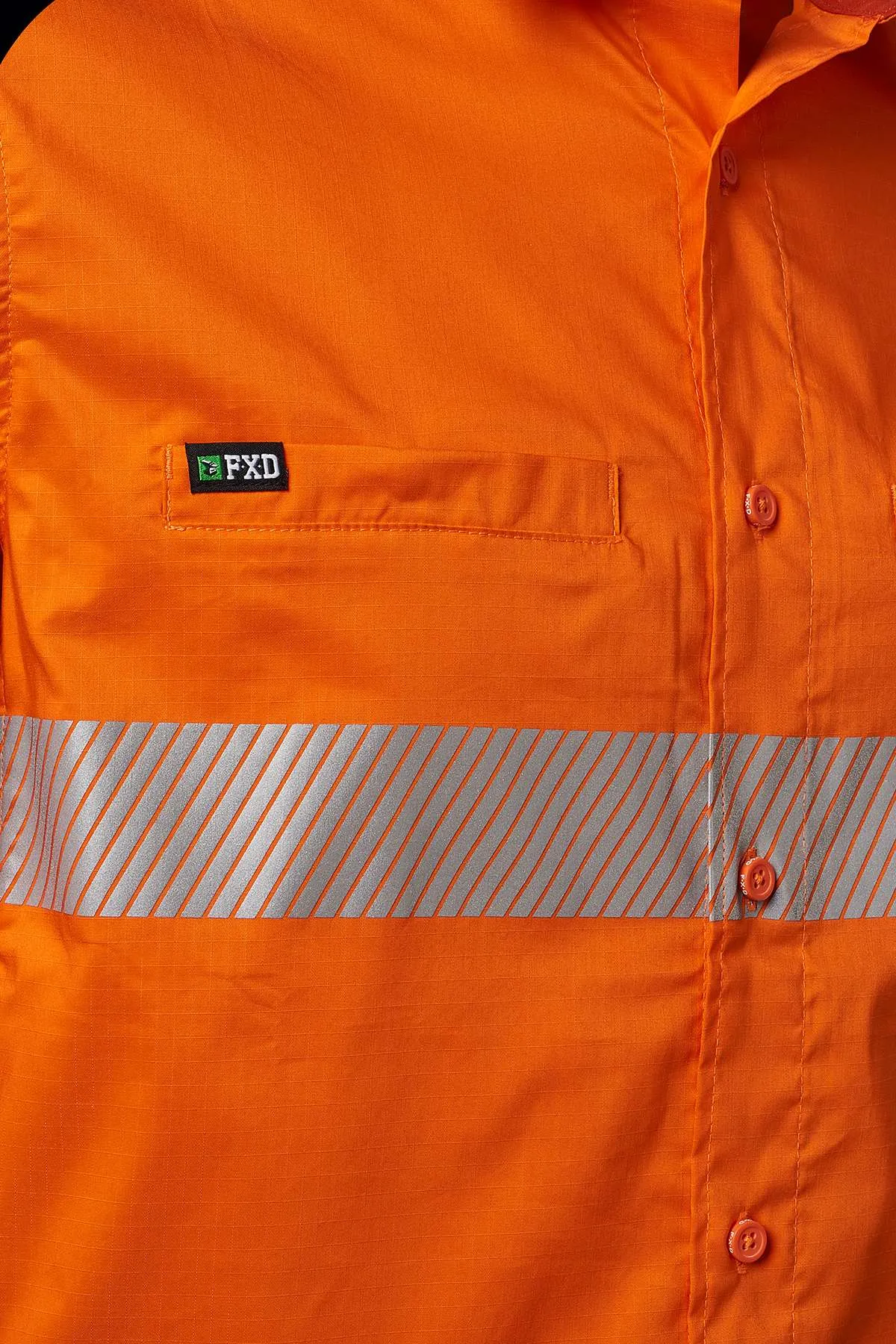 FXD LSH-2T Stretch Taped Hi Vis Long Sleeve Work Shirt