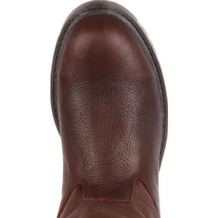 Georgia Men's Homeland Steel Toe Waterproof Wellington Work Boot - Brown - G111