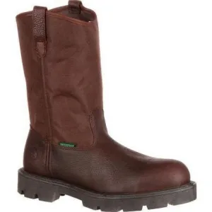 Georgia Men's Homeland Steel Toe Waterproof Wellington Work Boot - Brown - G111