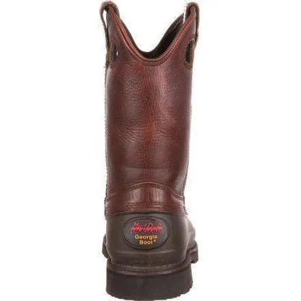 Georgia Men's Muddog Steel Toe Wellington Waterproof Work Boot - Brown - G5655