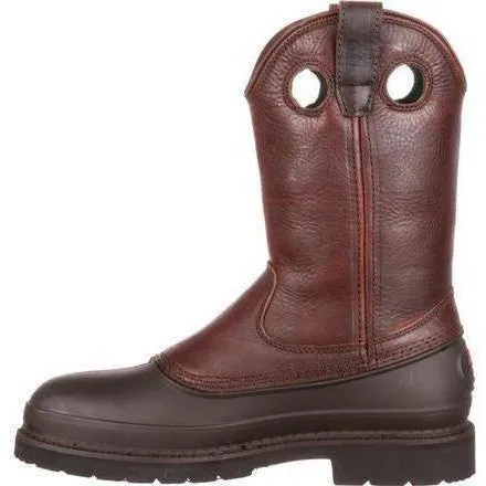 Georgia Men's Muddog Steel Toe Wellington Waterproof Work Boot - Brown - G5655