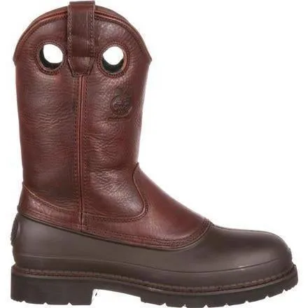 Georgia Men's Muddog Steel Toe Wellington Waterproof Work Boot - Brown - G5655