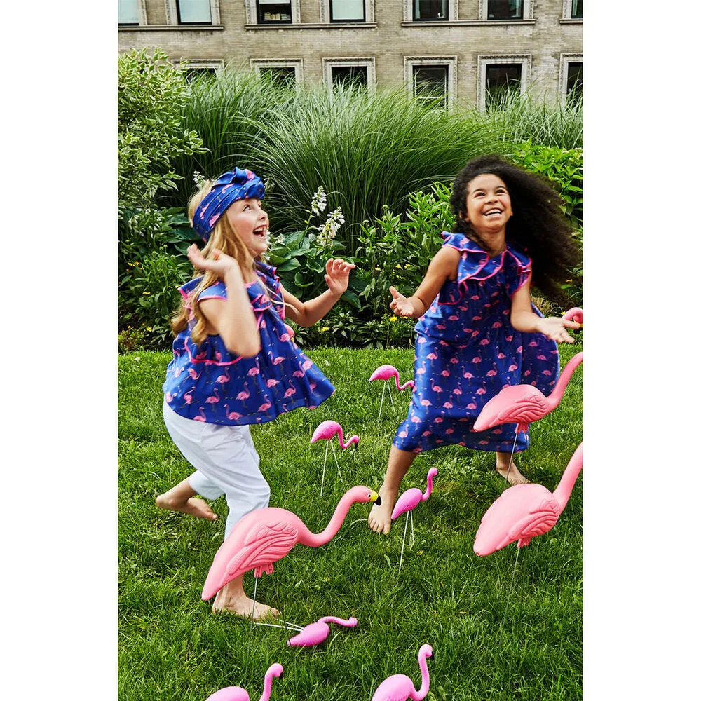 Girls Flamingo Ruffle Top