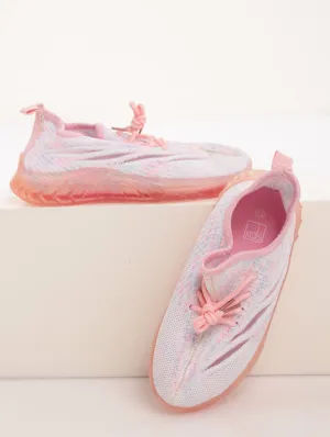 Girls Slip On Knit Sneaker - Grey