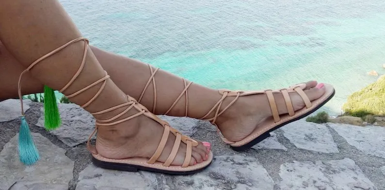 Gladiator boho leather sandals
