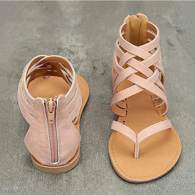 Gladiator Rome Style Cross Tied Sandals