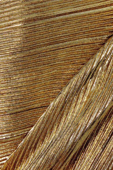 Gold Plissé Top
