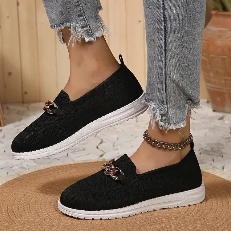 GS Chain Slide | Ademende slip-on sneakers met ketting detail voor dames