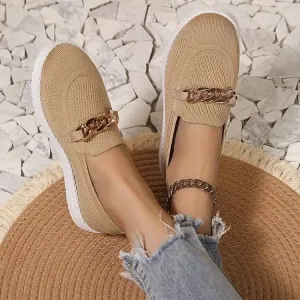 GS Chain Slide | Ademende slip-on sneakers met ketting detail voor dames