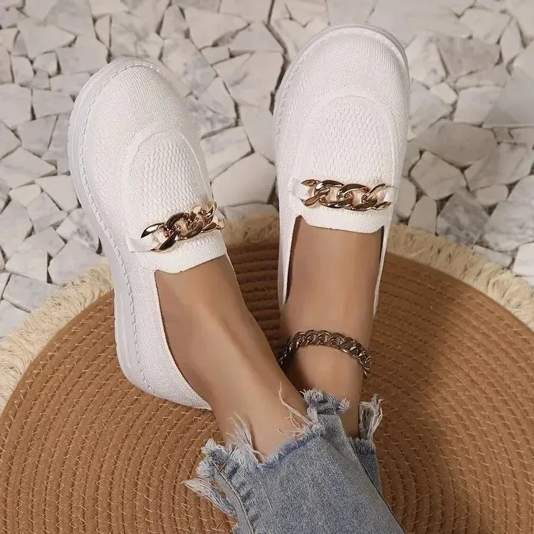 GS Chain Slide | Ademende slip-on sneakers met ketting detail voor dames
