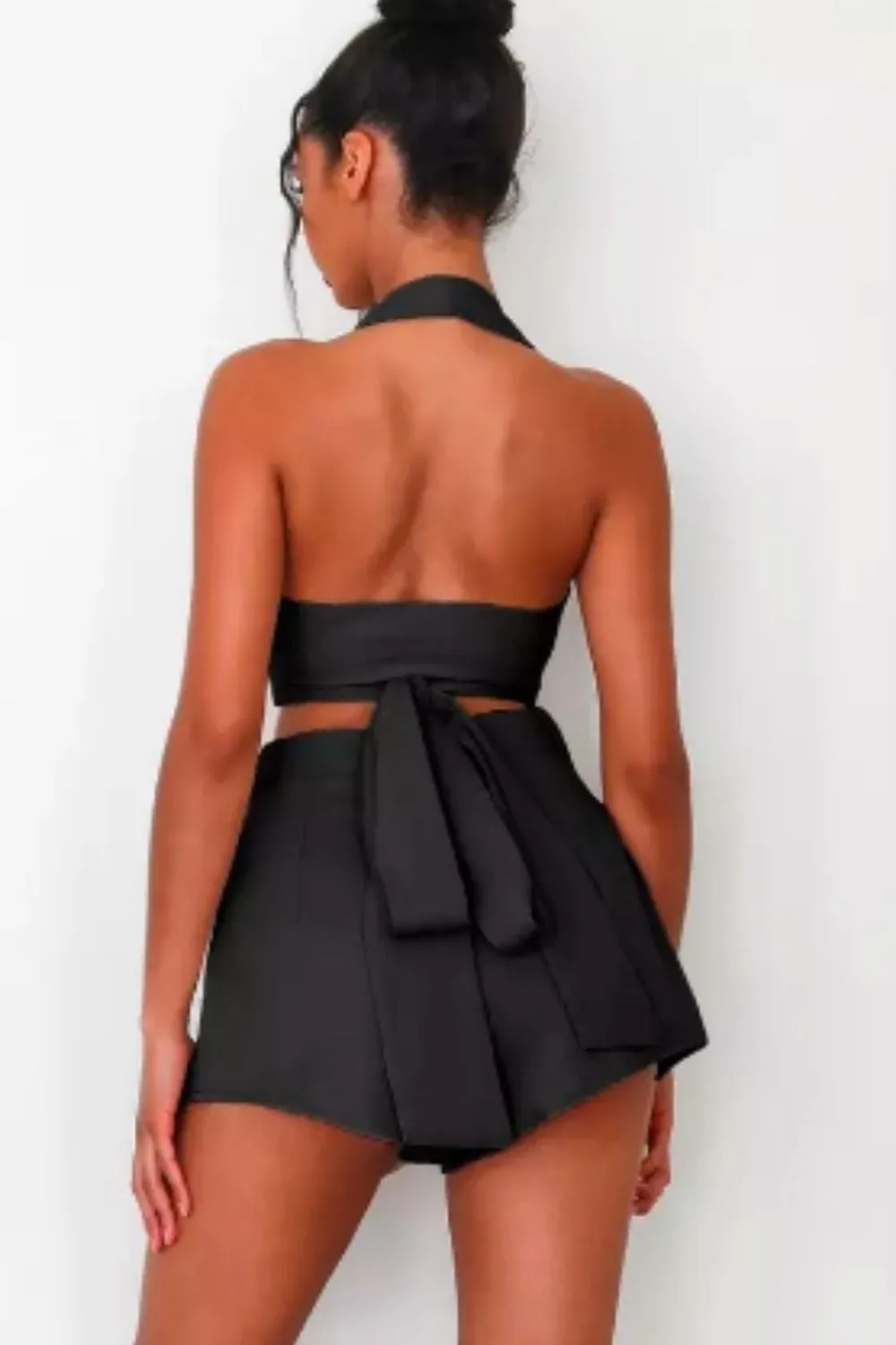 Halter Neck Wrap Crop Top