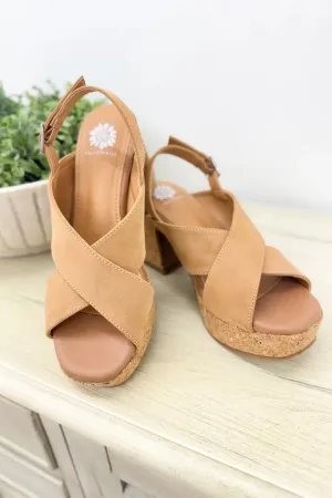Hania Almond Criss Cross Wedge