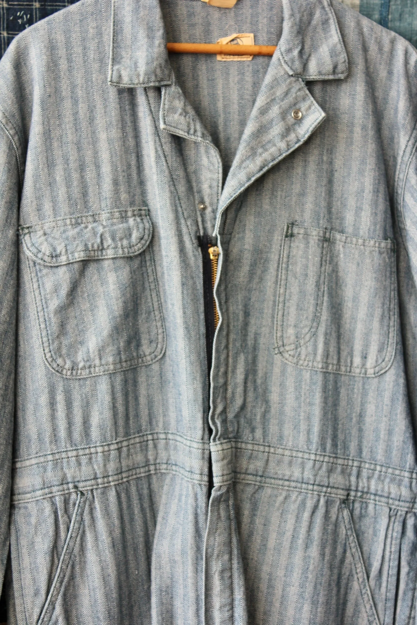 HF178 Vintage Blue Bell Herringbone Coverall selected by The Highlands Foundry